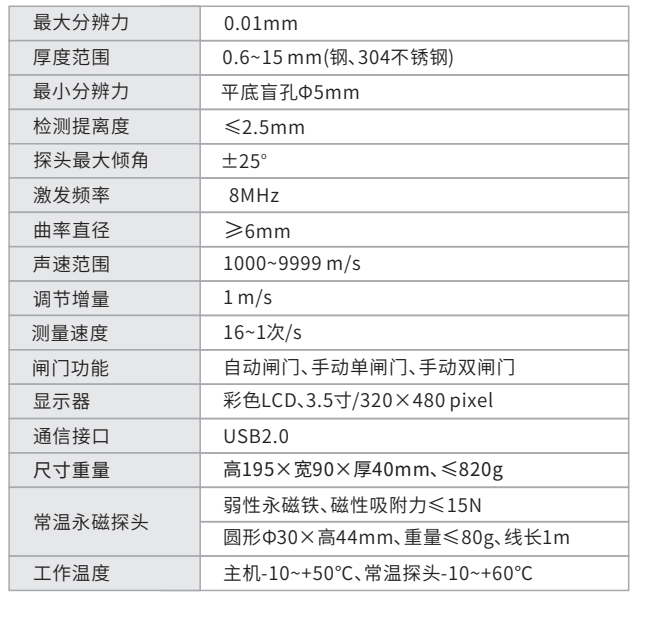 电磁超声测厚仪参数